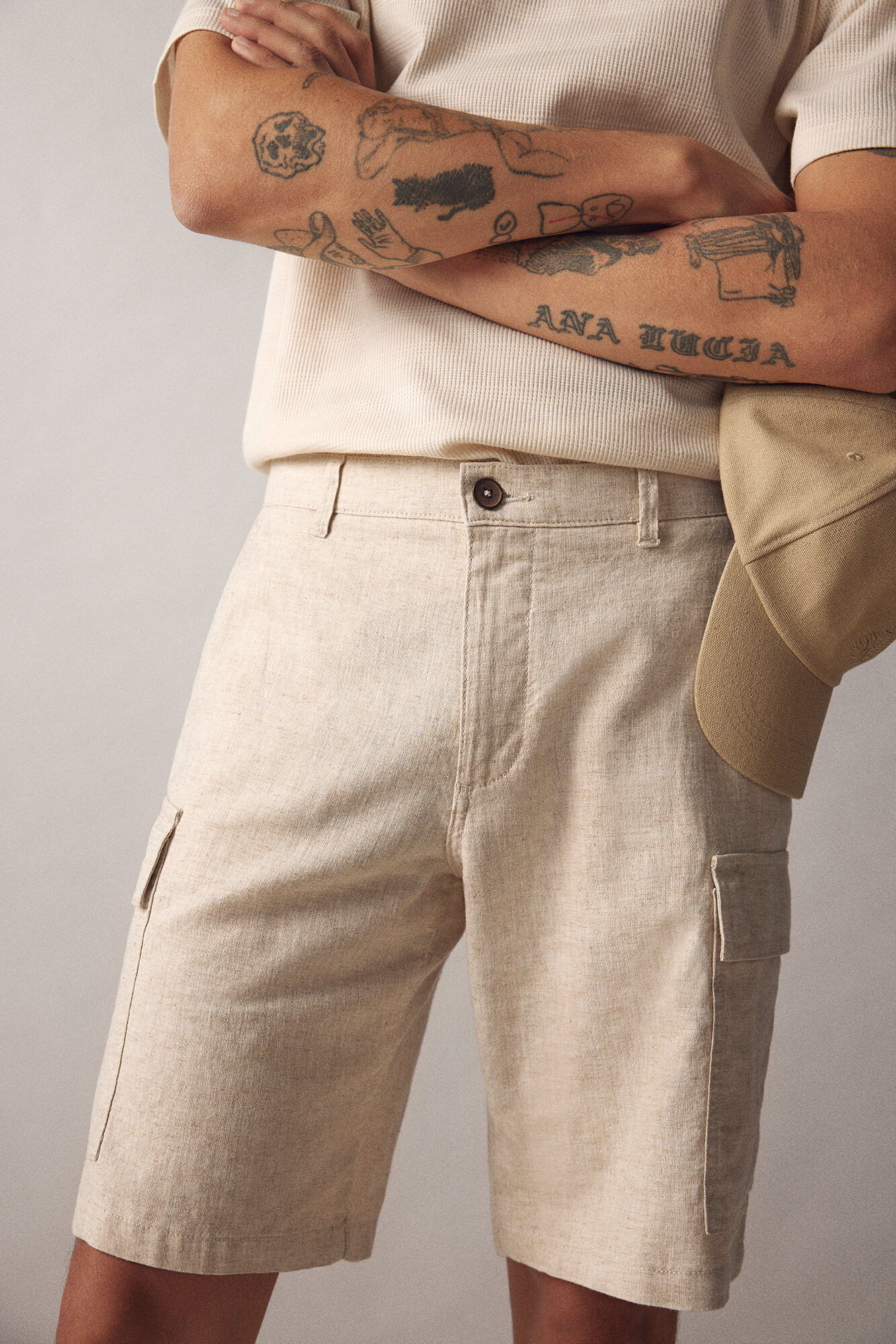 Springfield Bermuda lino cargo comfort fit