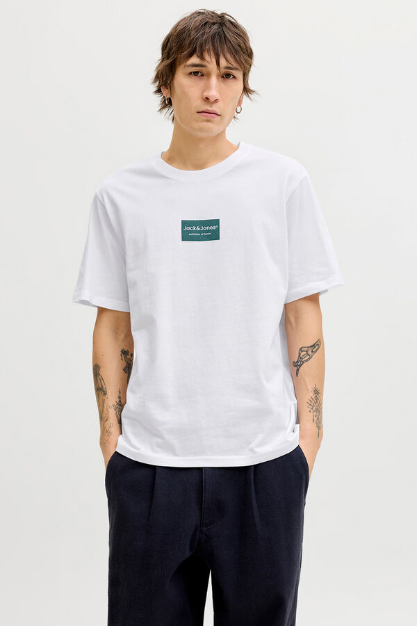 Jack & Jones Pack cuatro camisetas de algod&oacute;n blanco