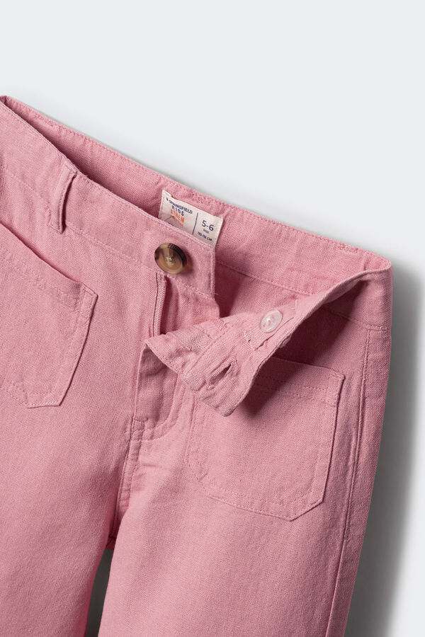 Springfield Kids Pantalon lino ni&ntilde;a fucsia