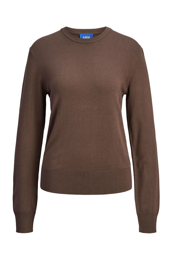 Jack & Jones Su&eacute;ter de malha slim fit castanho