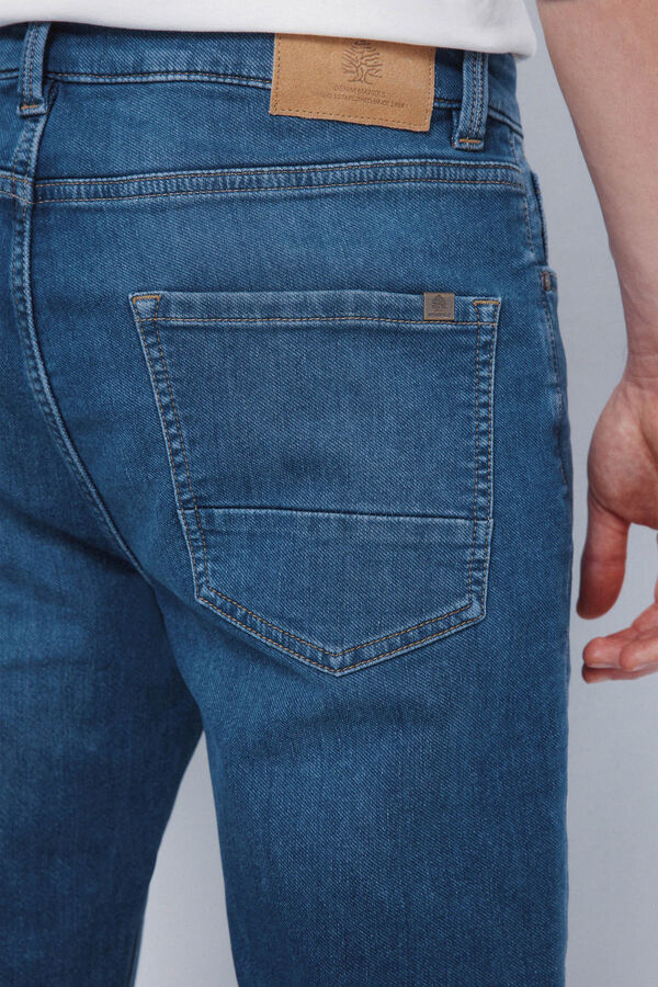 Springfield Jeans en knit denim slim fit azul