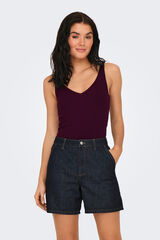 JDY Camiseta tirantes punto burdeos