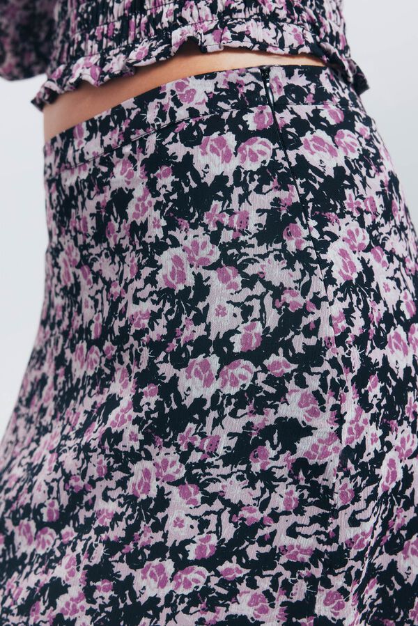 Springfield Falda larga asim&eacute;trica negro