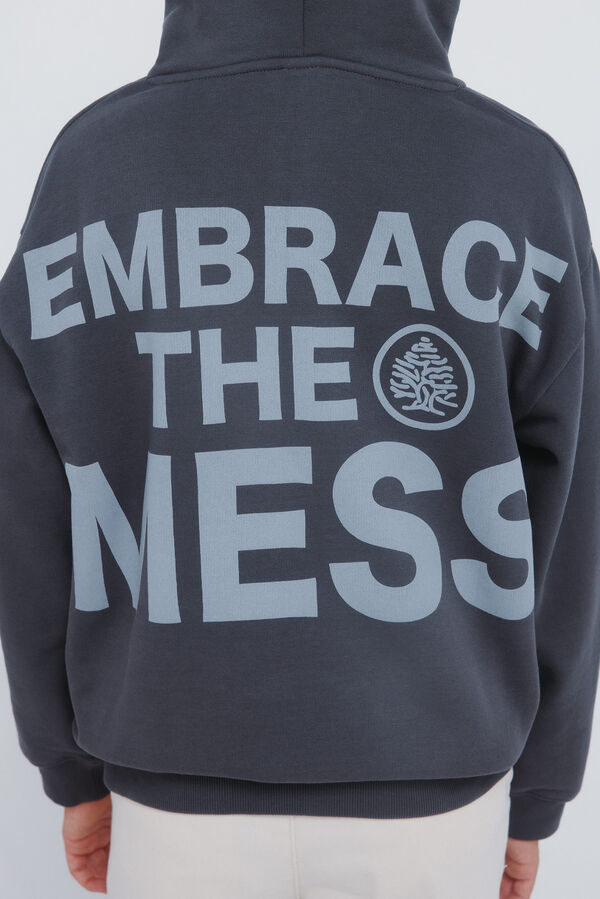 Springfield Kids Sudadera con capucha "Embrace the mess" ni&ntilde;o gris