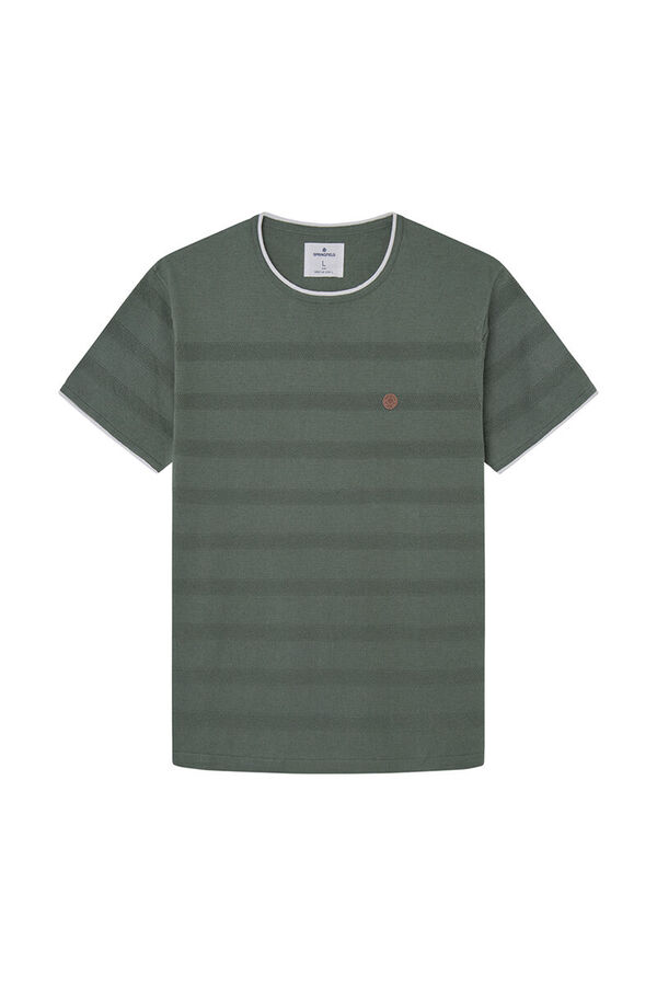 Springfield Camisola manga curta estrutura verde