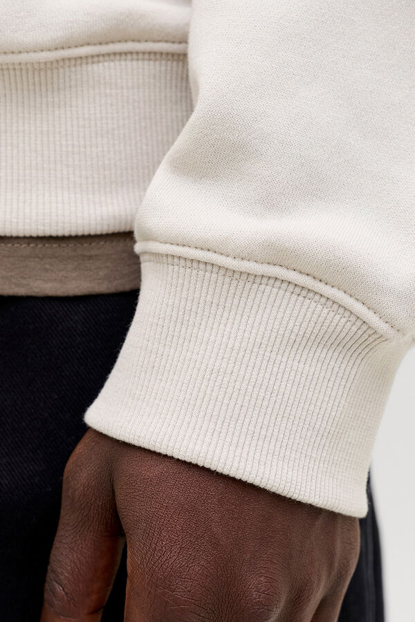 Jack & Jones Sweatshirt com capuz em felpa suave bege