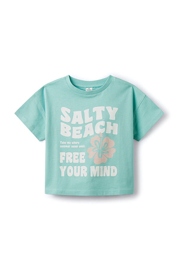Springfield Kids Camiseta Salty beach niña verde