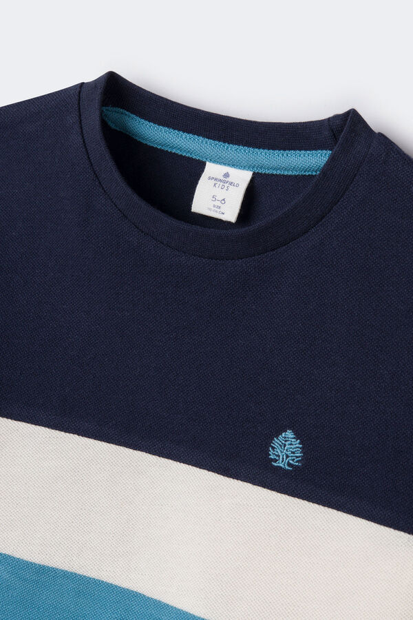 Springfield Kids Camiseta color block ni&ntilde;o azul