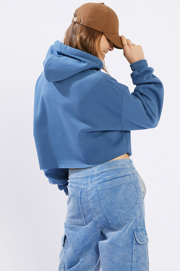 Springfield Sweatshirt crop com capuz azul