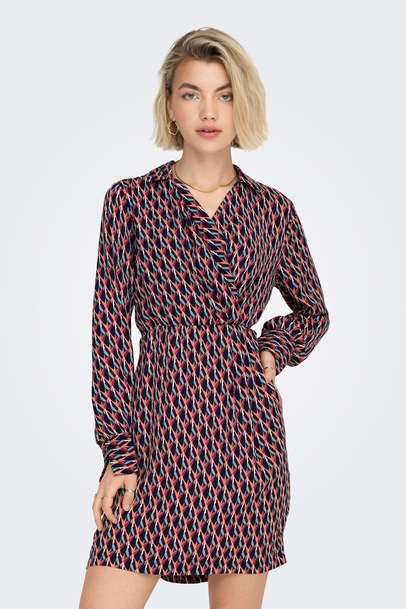 Only Vestido camisero satinado