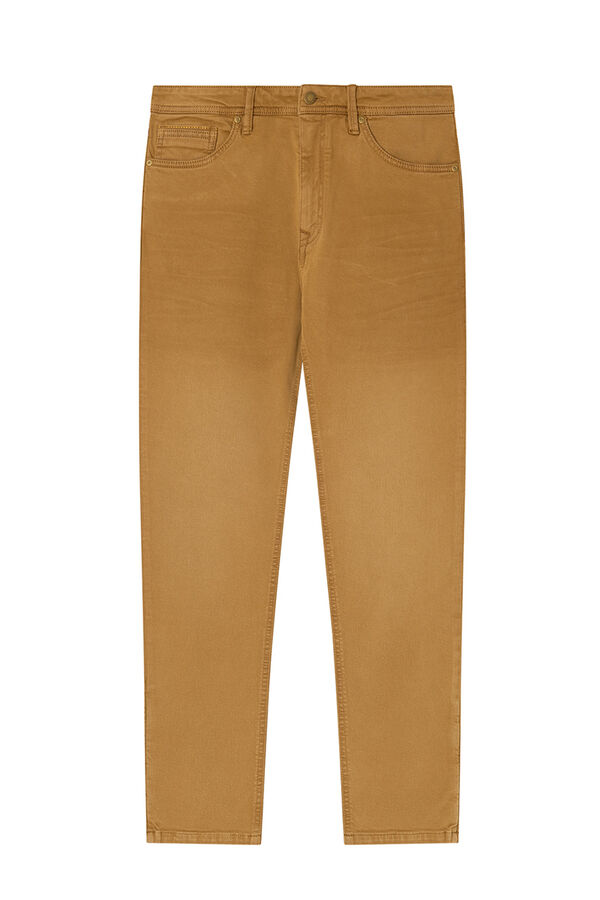 Springfield Pantal&oacute;n color slim fit nude