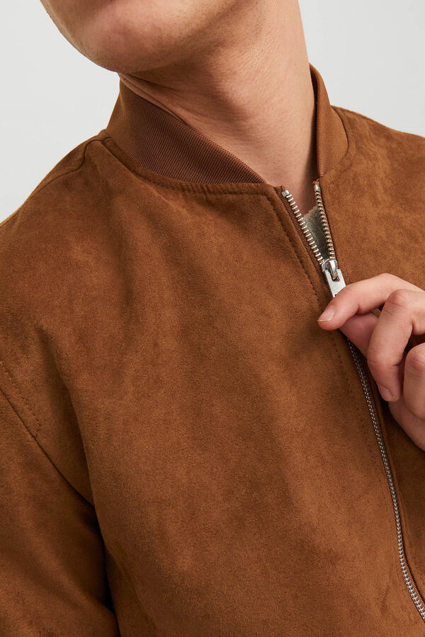 Jack & Jones Casaco bomber efeito pele cru