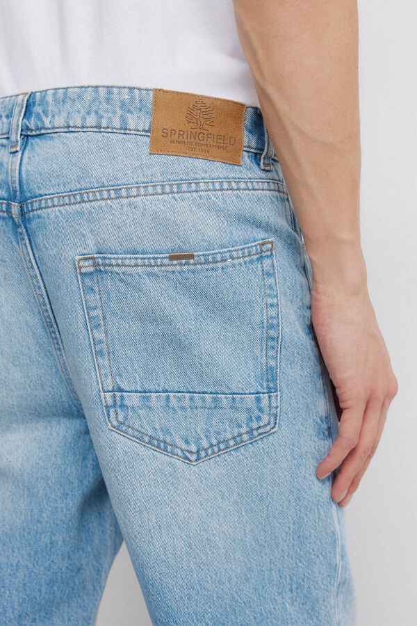 Springfield Jeans lavado medio claro straight fit azul