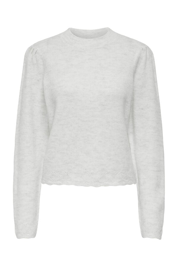 JDY Jersey cuello perkins blanco