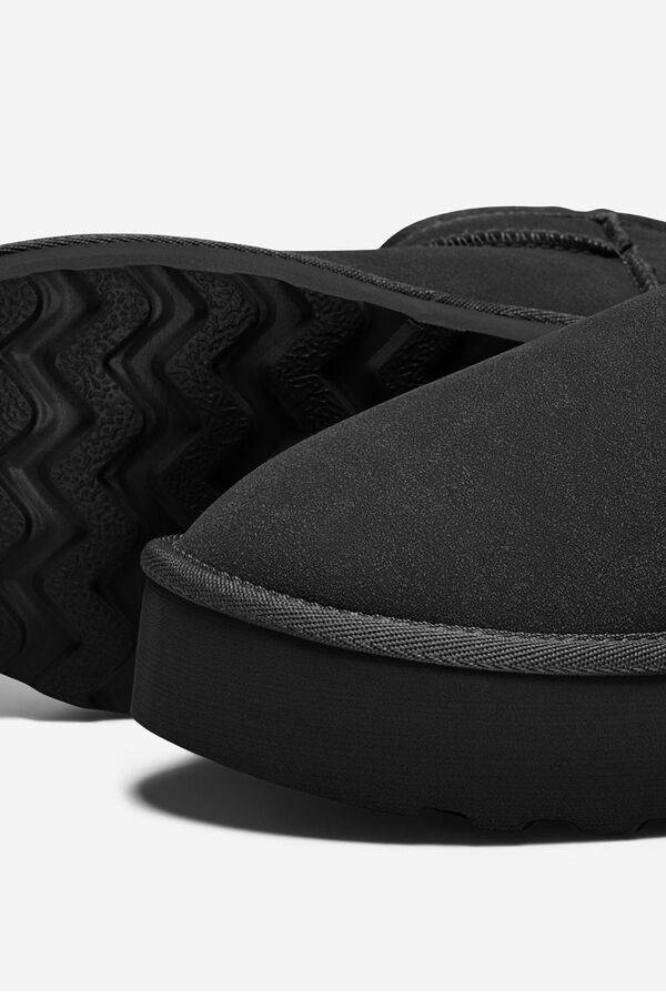 Only Botines tobilleros de antelina con suela gruesa negro