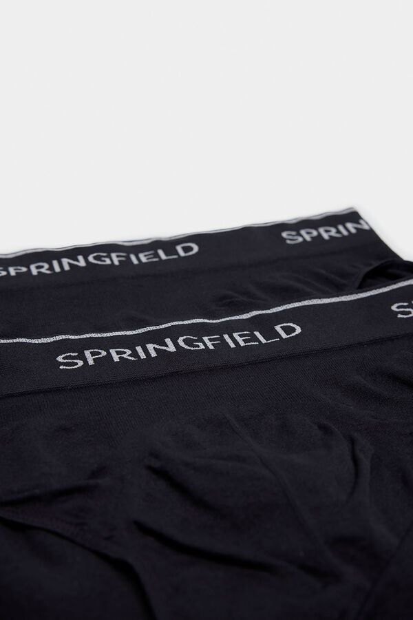 Springfield Pack de 2 slips básicas sin costuras negro