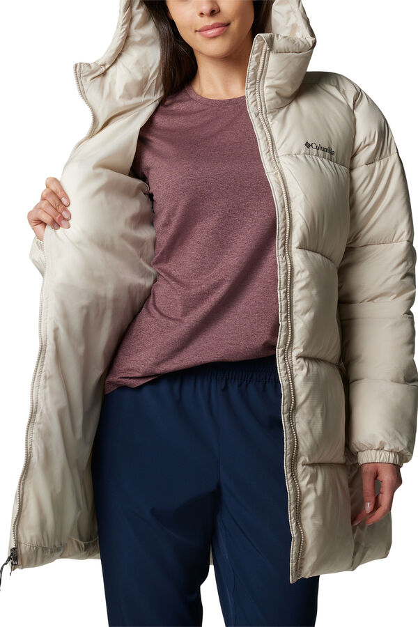 Columbia Jaqueta feminina com capuz e capuz Columbia Puffect&trade; II bege