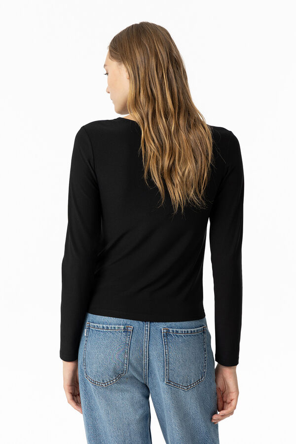 Tiffosi Camiseta con detalle met&aacute;lico negro