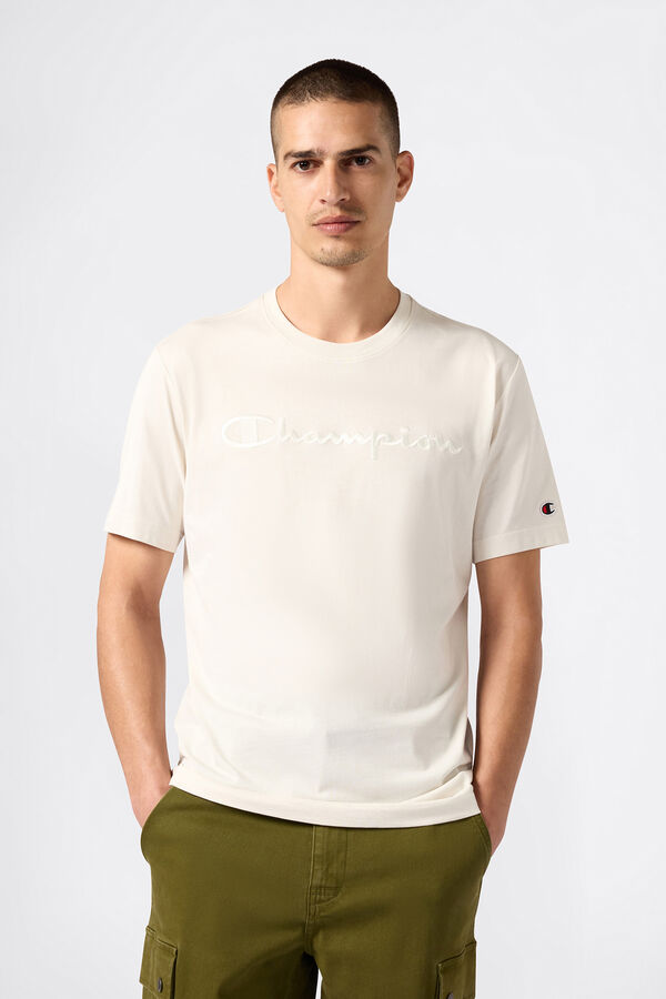 Champion Camiseta Champion com gola caixa bege