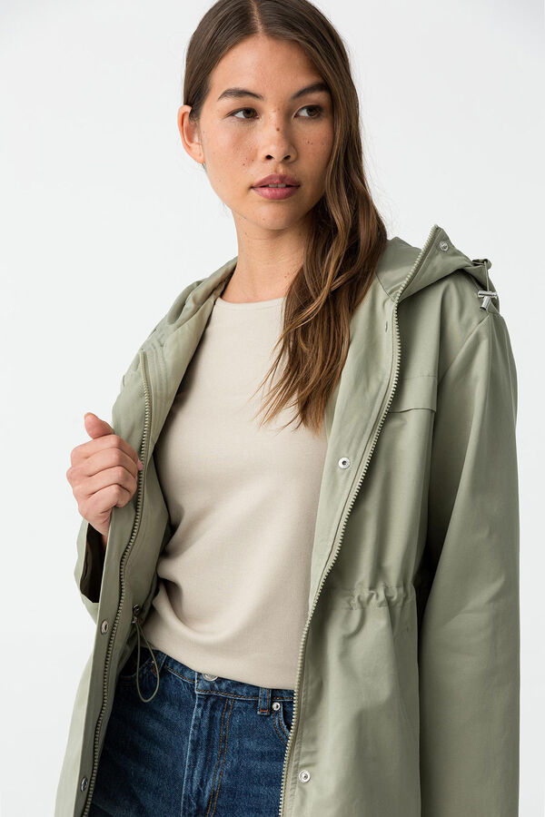 Tiffosi Trench con Capucha verde