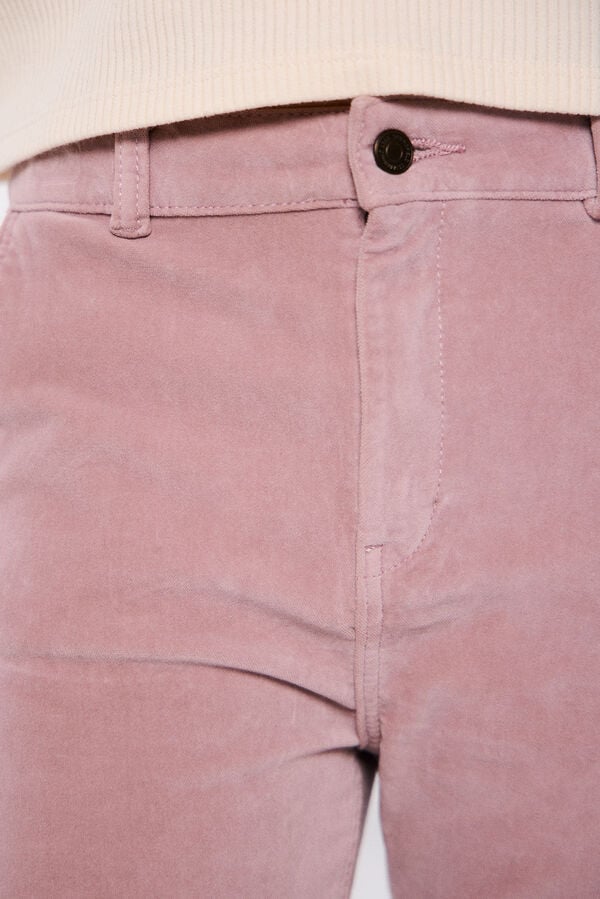 Springfield Kids Cal&ccedil;a flare de velour para menina rosa