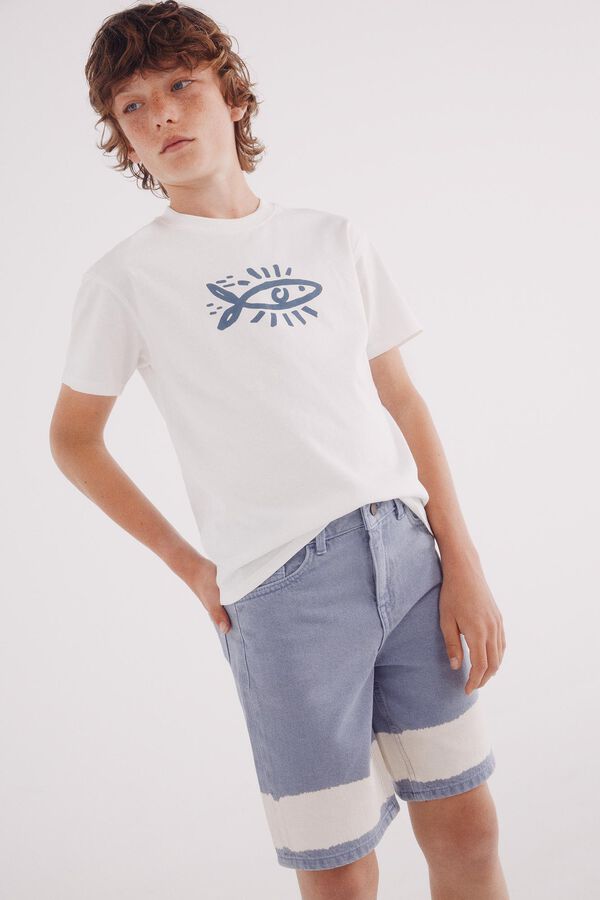 Springfield Kids Bermudas tie-dye para meninos azul