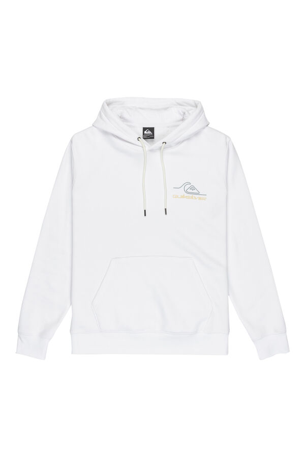 Quiksilver Light Waves - Sudadera con capucha para hombre blanco