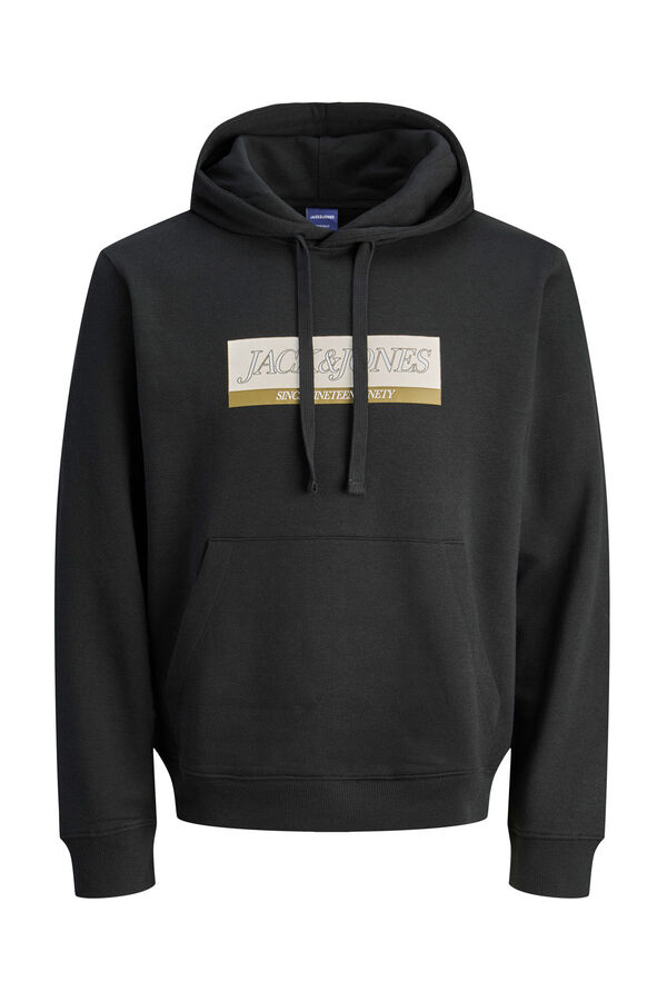 Jack & Jones Sudadera con capucha y logo frontal negro