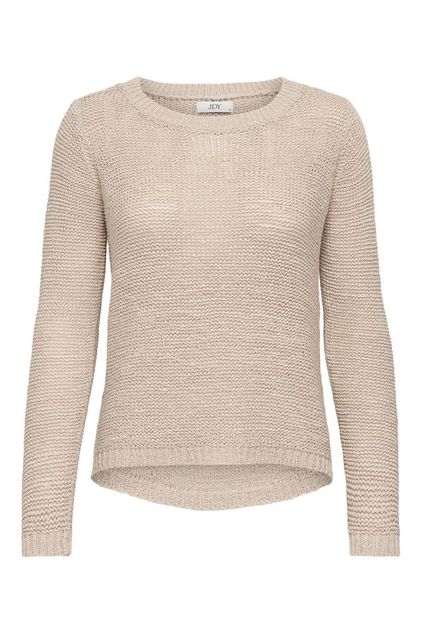 JDY Jersey cuello redondo beige