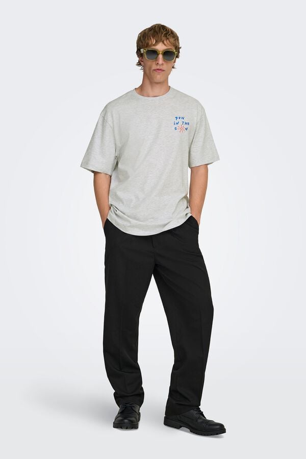 Only & Sons T-shirt de manga curta cinzento