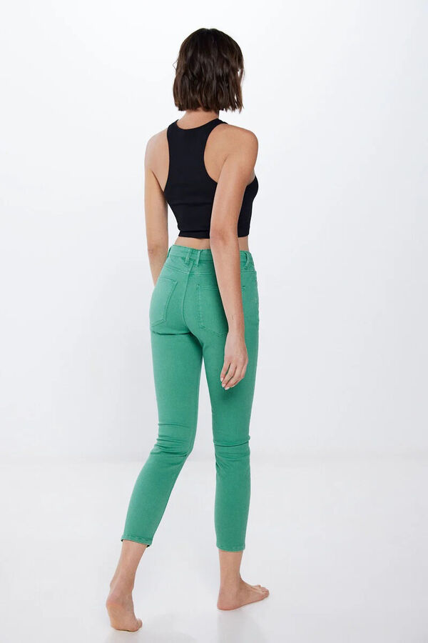 Springfield Jeans Slim Cropped Color verde