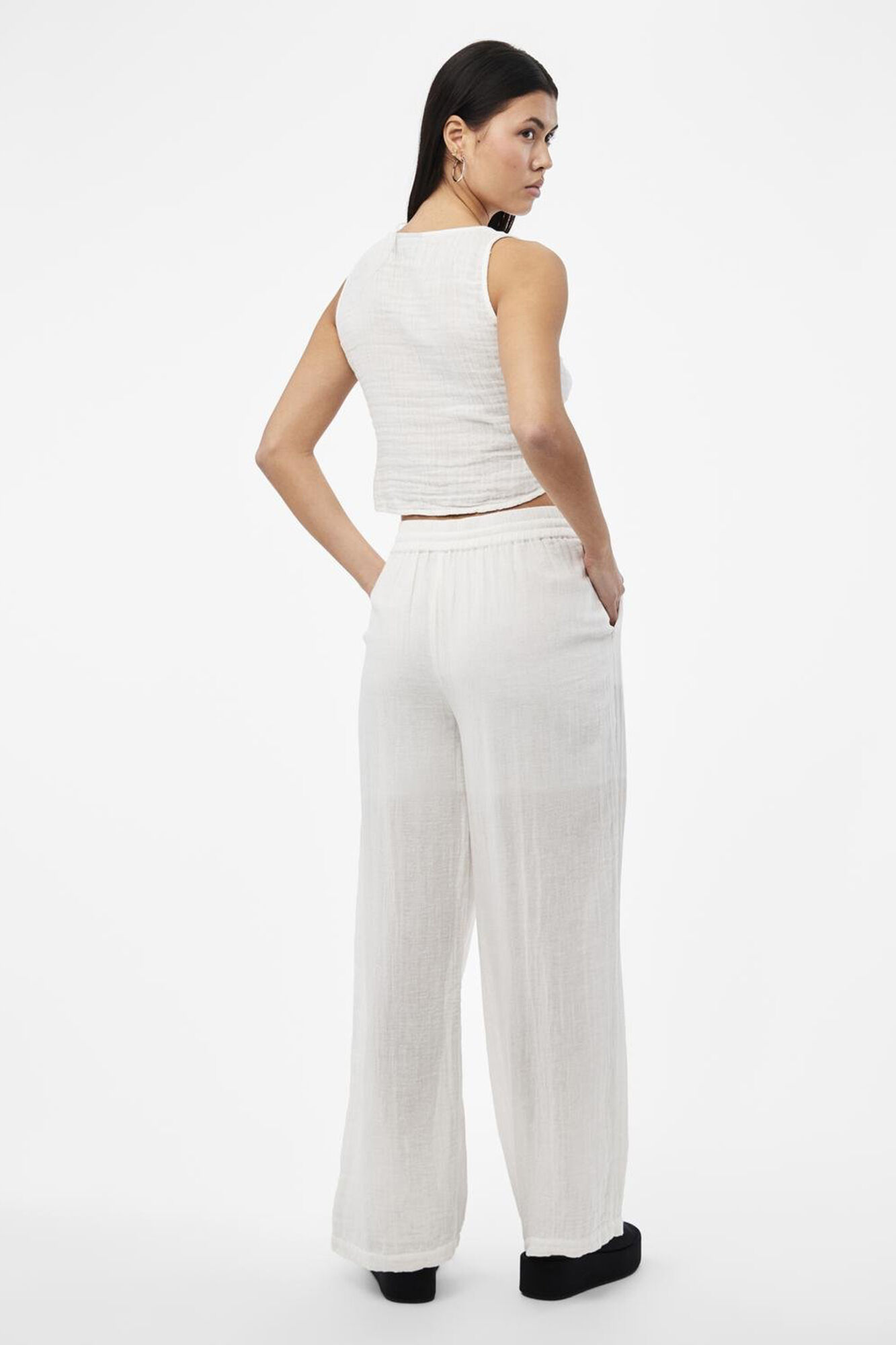 Pieces Top sem mangas 100% algod&atilde;o