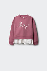 Springfield Kids Sudadera "hey" ni&ntilde;a. rosa