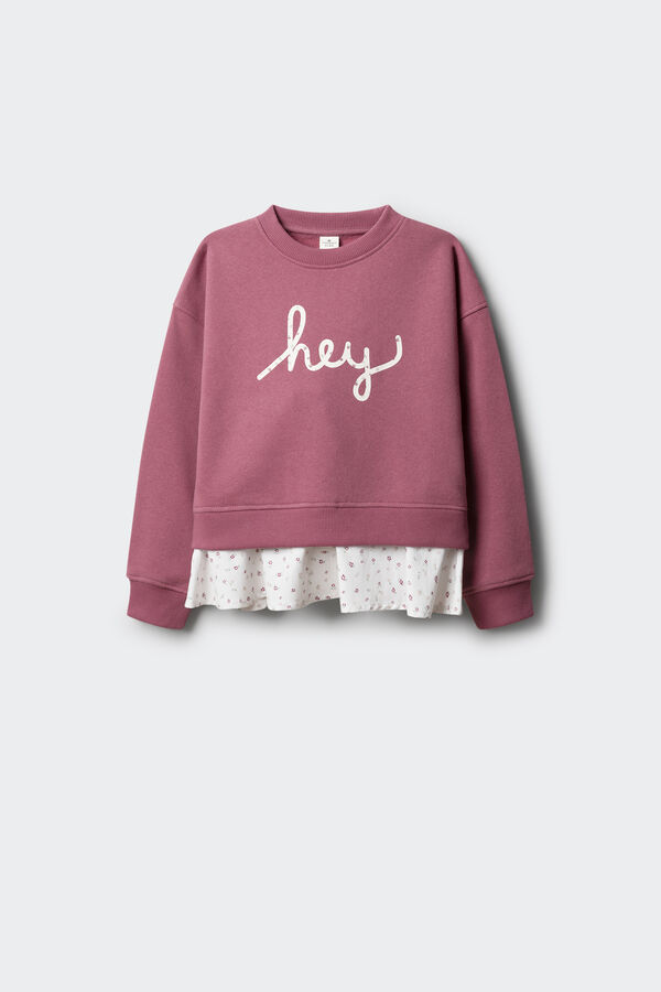 Springfield Kids Sudadera "hey" ni&ntilde;a. rosa