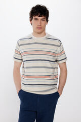 Springfield Camisola de manga curta &agrave;s riscas cinzento