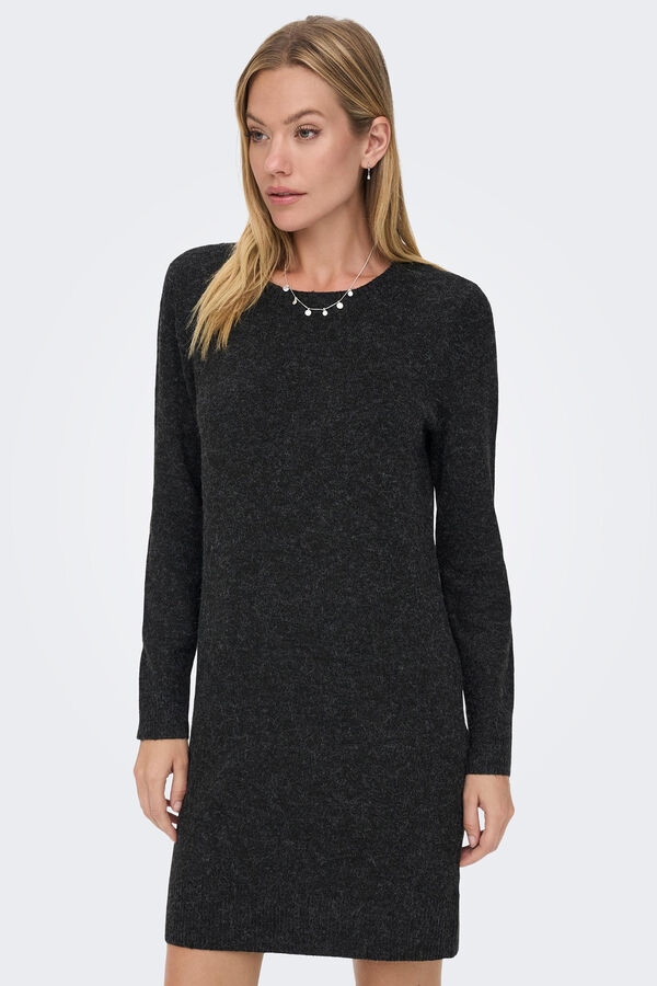 Only Vestido corto de punto negro