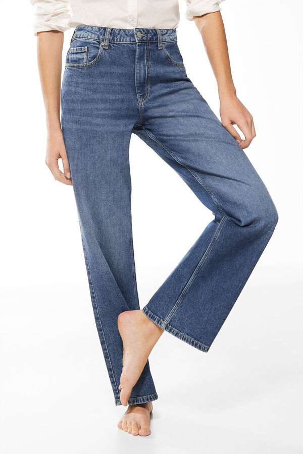 Springfield Jeans Wide Leg azul