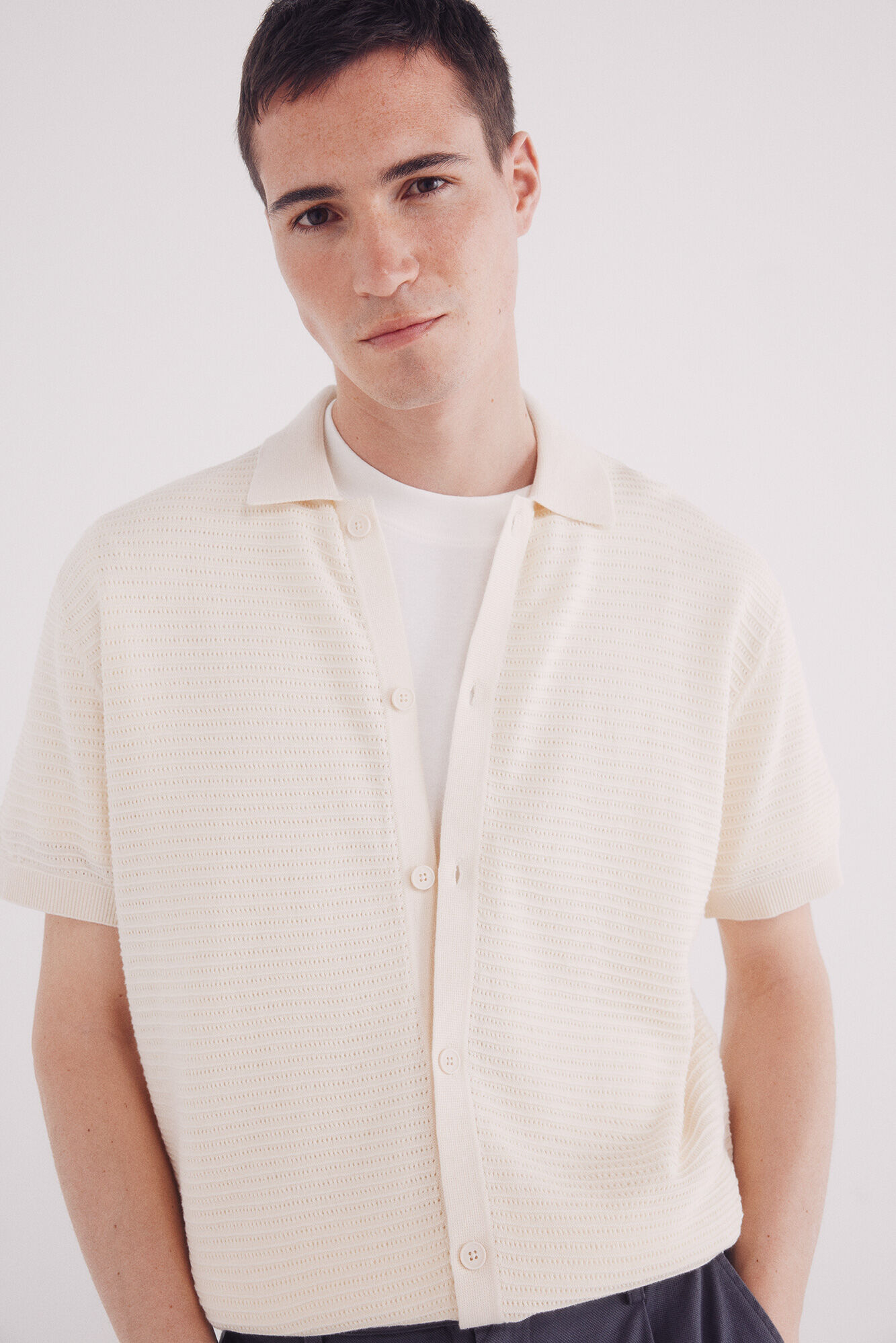 Springfield Cardigan manga corta cuello polo