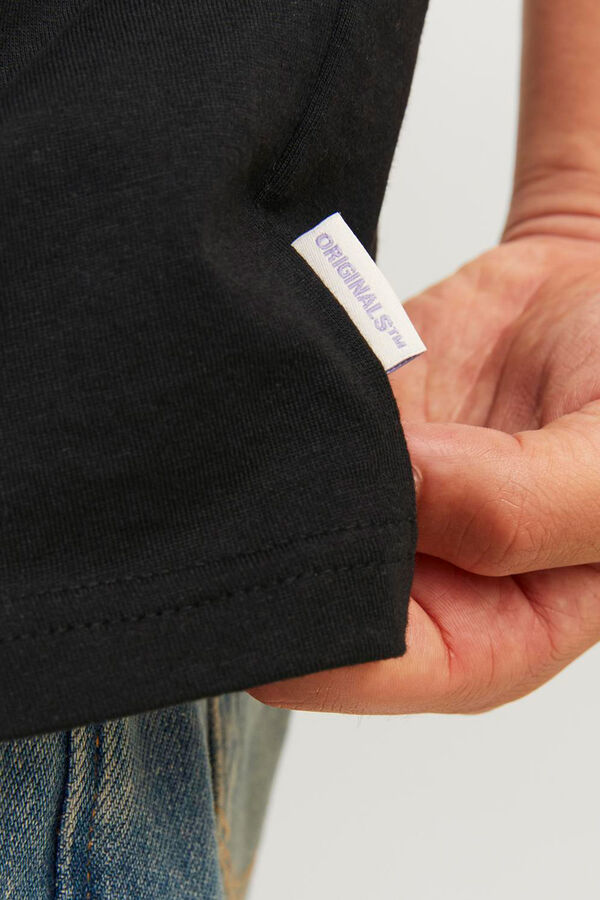 Jack & Jones Camiseta relaxed fit algod&oacute;n negro