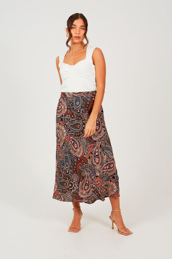 Brave Soul Saia com estampado paisley cru