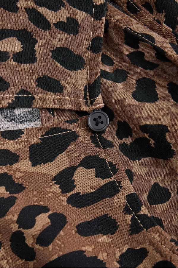 Jack & Jones Vestido curto estampado castanho