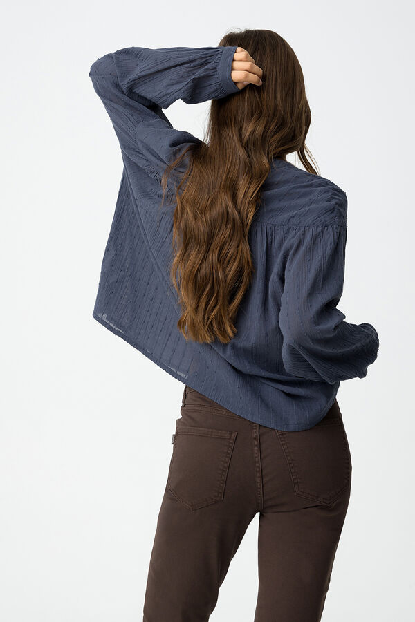 Tiffosi Blusa Texturizada Corte Relajado azul