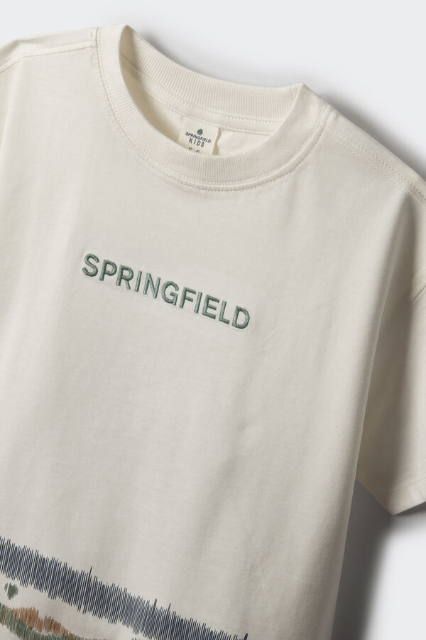 Springfield Kids Camiseta estampada niño marfil