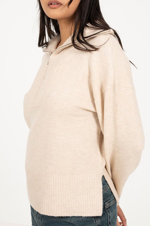 Brave Soul Jersey de punto con tacto suave beige