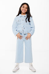 Springfield Kids Cal&ccedil;as denim culotte menina azul