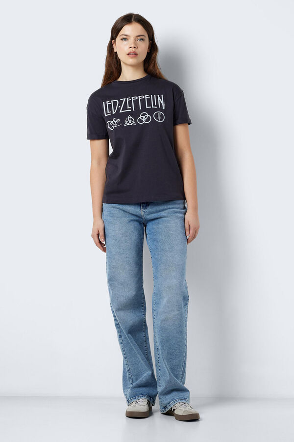 Noisy May Camiseta estampado frontal y trasero cinzento