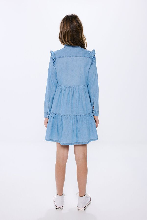 Springfield Kids Vestido denim menina azul