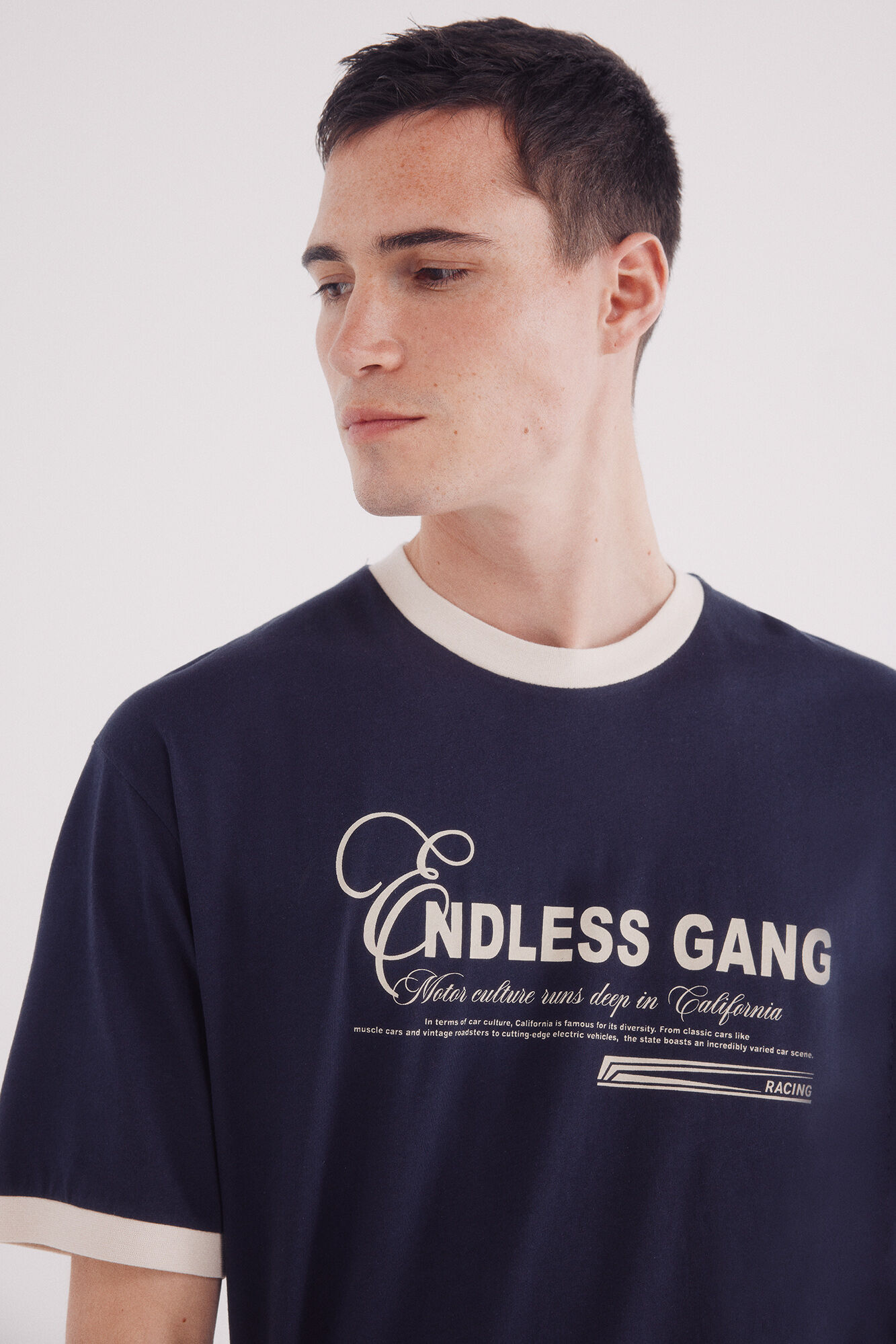 Springfield Camiseta gang rib contraste