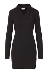 CK Jeans Vestido estilo polo negro