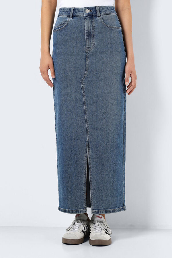 Noisy May Saia comprida denim azul